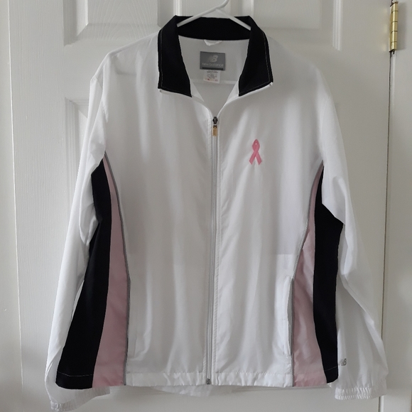 New Balance Jackets & Blazers - New balance white pink ribbon exercise jacket  XL